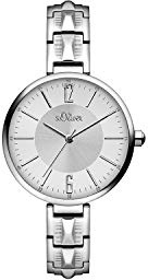 s.Oliver Damen-Armbanduhr Analog Quarz Edelstahl SO-3088-MQ
