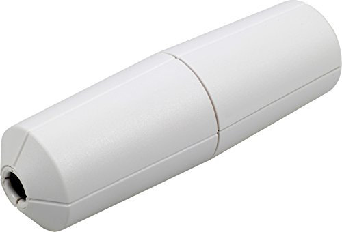 EHMANN 2860x0800 Elektronischer Schnurdimmer T28.08 weiß, Phasenanschnitt, 230V, 50Hz, Leistung: LED 3-35 W, 5-100 W/VA