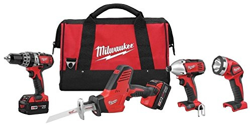Milwaukee 2695-24 M18 18 V 4 outils sans fil perceuses et lampe de scie