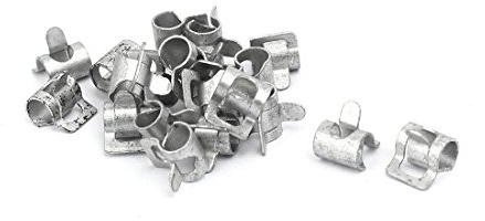 4mm Inner Dia Dacromet Coating Spring Clip Water Pipe Fuel Line Hose Clamps 20pcs