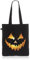 style3 Halloween Kürbiskopf Biobaumwolle Beutel Jutebeutel Tasche Tote Bag, Farbe:Schwarz