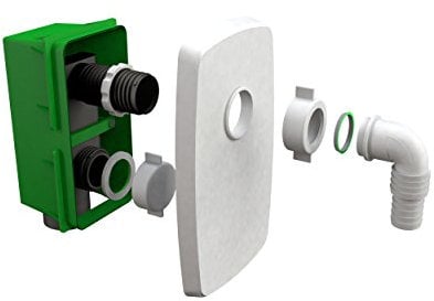 Bonomini Compact - Sifone Ad Incasso per Lavatrice O Lavastoviglie Ghiera Scarico Lavatrice e Guarnizioni, Bianco