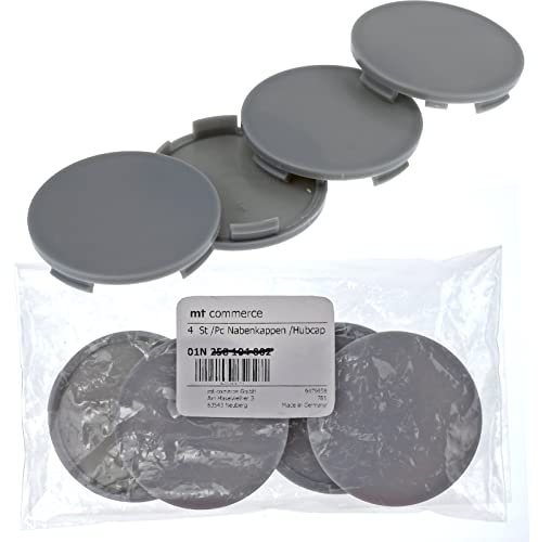 4X 64 mm Nabenkappen Felgen Deckel Kappen Grau Flach für Alutec Rial Anzio