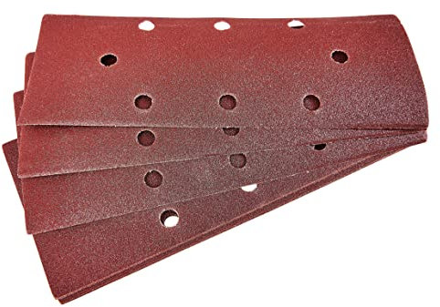 Amtech V4010 P120 Grit 1/3 Sheet Sander Set, 10 piece Sanding Sheets, 93mm x 230mm Sanding Paper