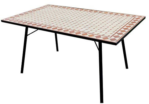 Tavolo da Giardino in Ferro con Piano in Mosaico TTM 12
