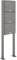 AL Briefkastensysteme 3er Standbriefkasten in Aluminiumgrau RAL 9007 als 3 Fach Briefkastenanlage DIN A4 in Postkasten Briefkasten Design modern