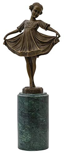 aubaho Bronzeskulptur nach Ferdinand Preiss (1882-1943) Bronzefigur Ballerina 32cm