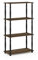 Furinno Turn-N-Tube Scaffale Multifunzione con Ripiani, Legno ingegnerizzato, Noce Columbia (Columbia Walnut/Black), Taglia Unica