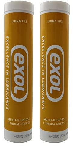 Multi Purpose Grease Cartridge EP2 Tube EXOL Lithium grease 400g (PACK of 2)
