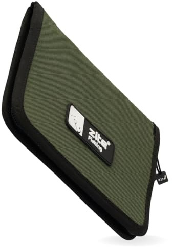 Zite Fishing Angelschein-Tasche - Dokumenten-Tasche & Angelpapiere Hülle | 15x20cm - Fischereischein Mäppchen fürs Angeln & Angelkarten - 2 Fächer Etui + Stifthalter