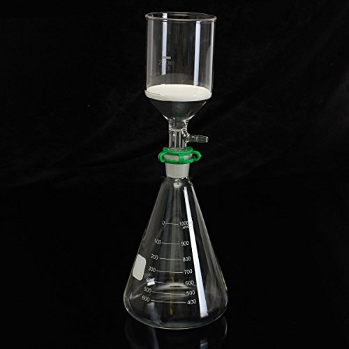 TuToy Kit Di Filtraggio Per Filtro Di Aspirazione Del Vuoto In Vetro Flacone Conico Da 250 Ml Imbuto Buchner Da 1000 Ml