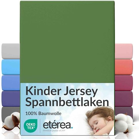 etérea Jersey Spannbettlaken 60x120cm - 70x140cm Kaktus | 100% Baumwolle Jersey Spannbetttuch · Rundumgummizug bis 25 cm Steghöhe · bügelfrei & pflegeleicht · OEKO-TEX Made in Green