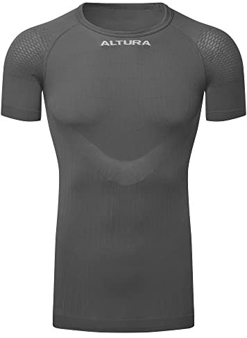 Altura Unisex Tempo Seamless Short Sleeve Thermal Cycling Baselayer - Charcoal - Large/X-Large