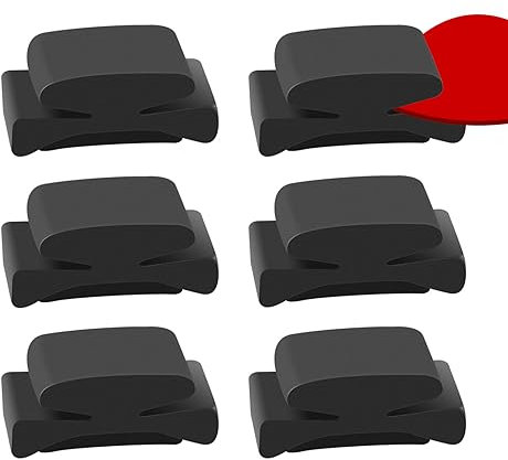 Linkidea 6 Pack Rubber Guitar Headstock Pick Holder, Pickholder for Guitar, Bass, Ukulele Thickened Picks (Black)