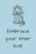 Notebook with Knitting Quote - Embrace your inner knit