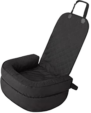 PillowPrim Hundeautositz, Hundedecke Auto rückbank, Transportbox Katze, Hundebox, Hundekorb, Hundegeschirr, Hundebett, Hundekörbchen, 42 x 55 cm (Schwarz Oxford)