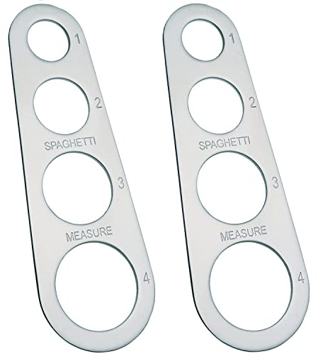 2PCS Stainless Steel Spaghetti Measure Tool 4 Holes Pasta Measuring Portion Control Gadgets Kitchen Accessories (2PCS)