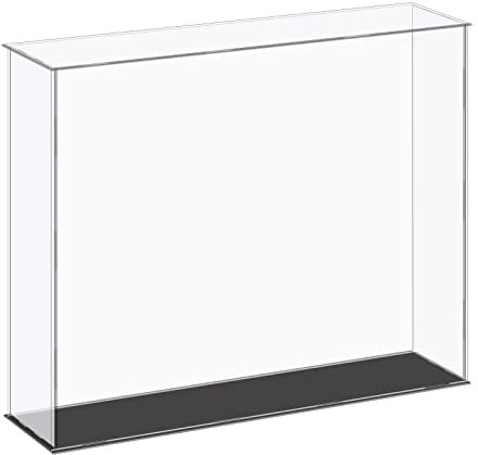 sourcing map Acryl-Vitrine, Kunststoffbox, Würfel-Aufbewahrungsbox, transparent, klein, staubdicht, 41 x 11 x 35,5 cm, für Sammlerstücke