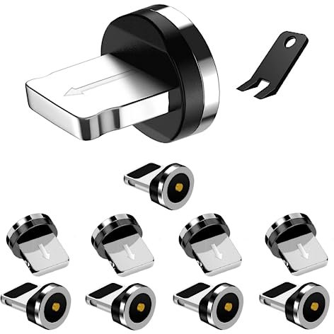 Boffdock 1-Pin i-Products Magnetic Charging Cable Tips,10Pcs Magnetic Tips Connector for iProducts Devices without Charging Cables