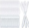 Cuchillos Reutilizable de Plástico Transparente Juego de Cartón Reutilizable Cucharas cuchillos tenedores Vasos Platos Pajitas para Fiestas Buffets Bodas (19,60CM/100pcs, Cuchillos Transparente)