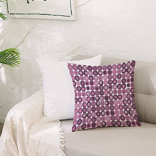 Kissenbezug Polyester Zierkissenbezug,Mid-Century Retro-Themen-Stil mit runden Kanten, Mosaik inspiriert, wiederholtes quad,Dekorativen Kissenhüllen Weiches Kissen für Sofa Couch Schlafzimmer 50x50 cm