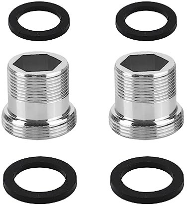 YDHfdc 2 Piezas Conector Aireador de Grifo M18 a M22 Macho Rosca Conector Aireador de Latón con Juntas de Goma para Purificador de Agua de Grifo de Fregadero