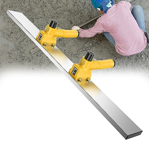 NYANS Outil de Finition de Béton Électrique, Machine Vibrante de Finition de Ciment, Grattoir à Béton en Acier Inoxydable, avec Port de Charge de Type-C