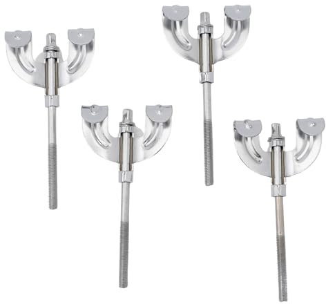 M6 Chrom-Bassdrum-Krallen, Spannstäbe-Set, Percussion-Instrumenten-Zubehör für Bassdrum, Snaredrum, Hardware-Teil, Ersatzhaken, Schrauben, Unterlegscheiben, Stangen, Ösen (11 x 5,4 cm, Gewindesteigung