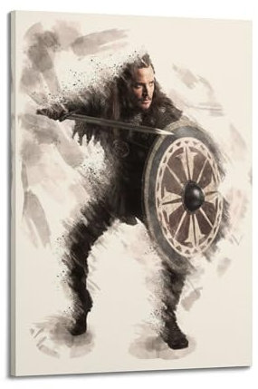 VZRSQZK TV-Serie The Last Kingdom Uhtred Poster, dekoratives Gemälde, Leinwand-Wandposter und Kunstdruck, modernes Familienschlafzimmer-Dekor-Poster, 20 x 30 cm