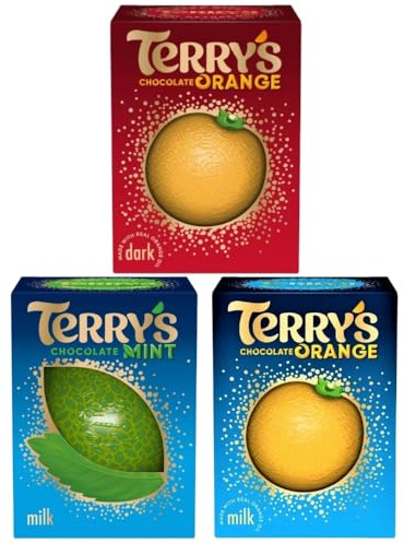 Terry's Chocolate bundle selection - Terry's Orange Milk Chocolate 157g, Dark Chocolate 157g, Mint Chocolate 145g (Pack of 3)