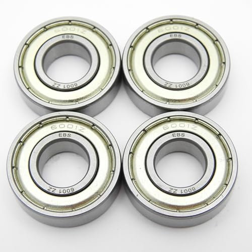 4 Stück EBS 6001 ZZ 12x28x8 mm Kugellager, Rillenkugellager