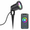 Ledvion - SMART Wifi LED Strahler, Schwarz, IP65, 5W, RGBWW, 1 Meter Kabel, LED Strahler, Außen Garten Spot