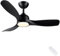 CJOY Ventilatore da Soffitto, 42 Pollici Ventilatore da Soffitto con Luce e Telecomando Nero, Lampadario Ventilatore da Soffitto Silenzioso Reversibile DC 3 ABS, Dimmerabile, 6 Velocità