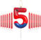 Personalisierte Happy 5th Birthday Kuchen Kerzen Set, Blau Rot Kerzen mit Spinnennetz, Spinne Nummer 5 Kerzen Kuchen Topper für Kuchen, Spinne Thema Party Kerzen für Jungen Mädchen 5. Geburtstag