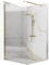 Rea AERO INTIMO GOLD BRUSH 90 Duschwand – WALK IN Transparentes gehärtetes Sicherheitsglas 8 mm (Gold)