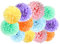 ZYOOO 12 Stück Tissue Pom Poms,25cm/30cm Seidenpapier Pompons hängende Deko für Pastell Party,Einhorn Party,Mädchen Geburtstag,Baby Brautdusche,Hochzeit,Ostern Party Deko(Bunt)