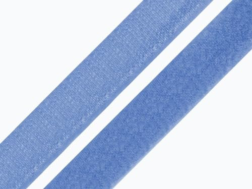 Klettband 20mm Breit Klettverschluss Band zum annähen (hellblau, 5 Meter)