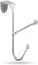 Lizzy 1x Strong Over Door Hooks Hanger | Steel Over Door Coat Rack Hooks for Coats, Jackets, Purses, Bags, Hanging Clothes, Kitchen, Wardrobe and Towels Behind Back of Bathroom