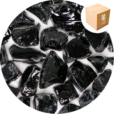 Specialist Aggregates ® - 4kg Enviro Glass Gravel (LARGE) - Volcanic Black - Decorative Gravel/Stones | Events | Memorials | Photography | Home | Garden | Vases | Art | Craft | UK