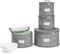 Sorbus Quilted Dish Storage Containers - 4 Stackable Plate Carrier Set for Organizing, Moving Supplies, Party - 4 Piece China Storage Case Set with Felt Plate Protector