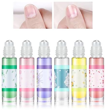 KYDA Cuticle Oil, 6 pcs Hydrating Nutrient Oil Nail Oil for Nail Care, Nail Treatment Oil with Natural Ingredients, Repairing Dry and Cracked Nail
