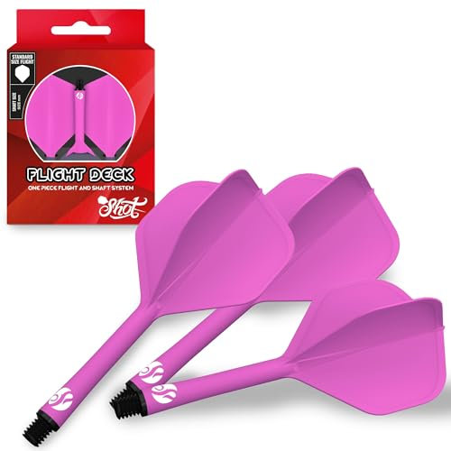 Shot! Flight Deck System Pink NO2 - Dart Flights Short