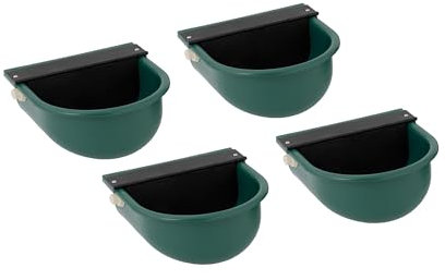 Wiesenfield Schwimmertränke 4 Stück 2,8 l Kunststoff Anschluss Ø 20 mm Ventil mit Schwimmer und Abdeckung Pferdetränke Tränkebecken Selbsttränke für Pferde und Rinder