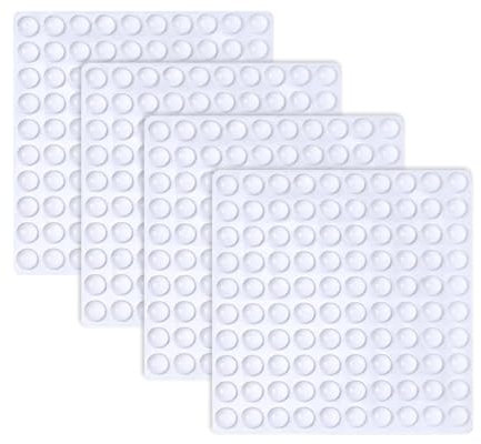 Visxcnu 400pcs Patin Silicone 6 × 2mm Autocollant Transparente Pieds Adhésifs Patin Antiderapant Silicone Tampon Amortisseur Transparent Butée de Protection Transparente pour Porte Meubles
