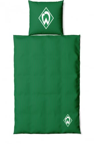 SV Werder Bremen - Wendebettwäsche Streifen - 100% Baumwolle - GOTS - 135 cm X 200 cm