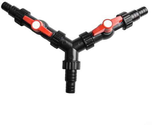 Jotekonoby 3-Way Valve Y Distributor Water Distributor For Pond Pump And Watercourses Pond Hose Fittings Pond Spitter(01F)