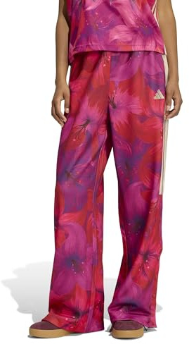 adidas Women's x Farm Rio House of TIRO Track Pants, Bahia Magenta/Collegiate red/Crystal Linen, XXS