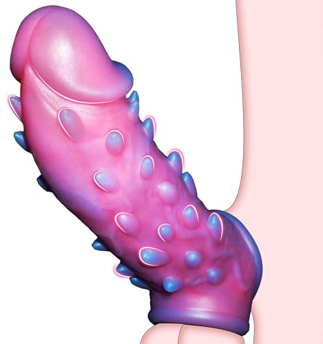 Penishülle Penisverlängerung 20cm Extender mit Noppen Penis Cock Sleeve | Pension Manschette Verlängerung Vergrößerung Penismanschette Cocksleeves Sexspielzeug Sex Spielzeuge für die Männer Paare