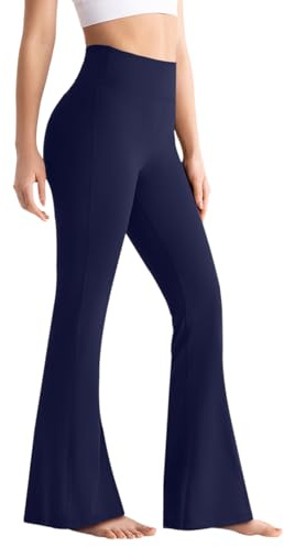 Neteson Sport Leggings Damen High Waist Flared Yogahose Booucut Schlaghose | Blickdicht Leggins Stretch Freizeithose Jogginghose Jazzpants Laufhose