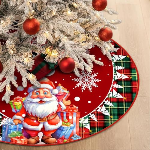 Jupe De Sapin De NoëL,Tapis De Sapin De Noel 90cm,Cache Pied Sapins De Noel,Jupe Sapin De Noel pour DéCorations De Vacances De FêTe(01)